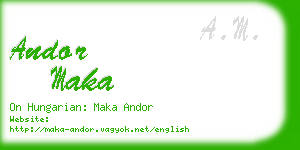 andor maka business card